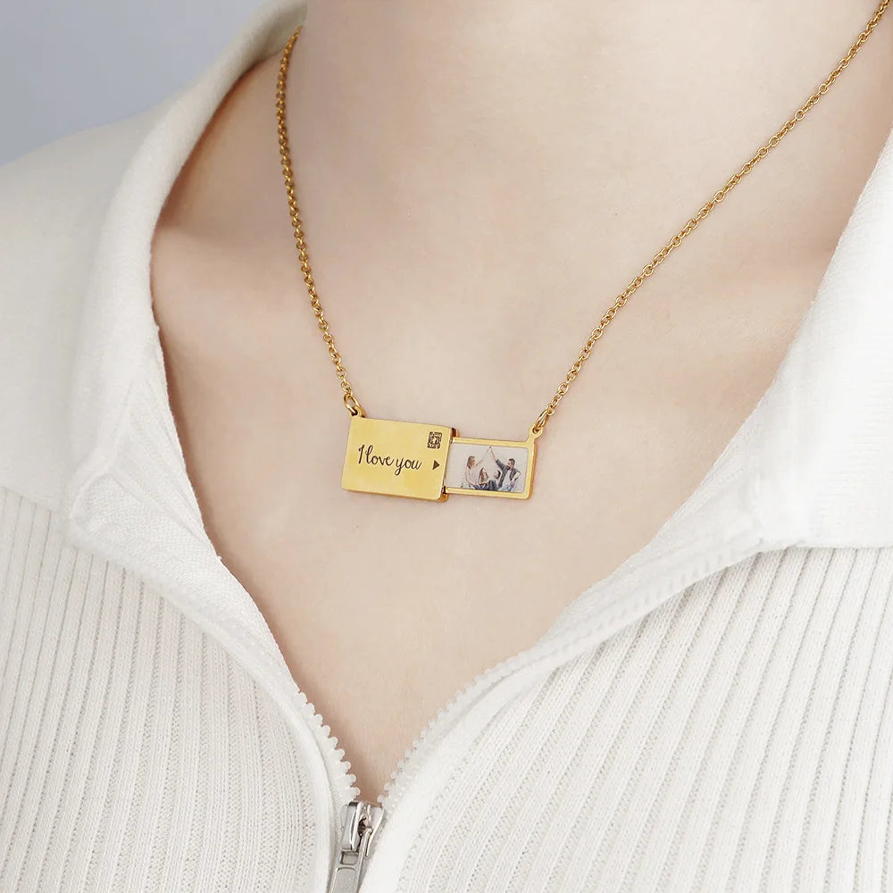 Hidden personalised "pull-out" Necklace