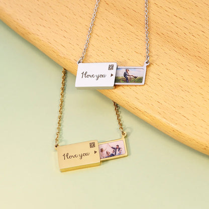 Hidden personalised "pull-out" Necklace